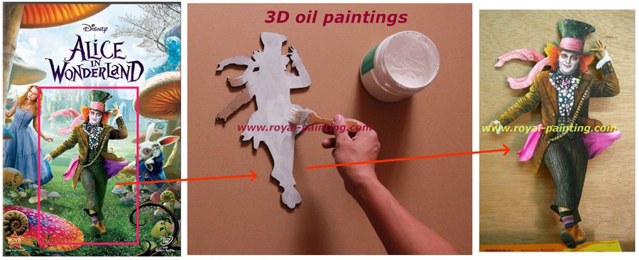 3D wood board painting