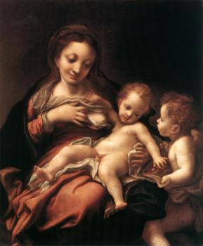 Correggio : Virgin and Child with an Angel, Madonna del Latte