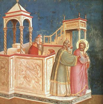 Giotto : Expulsion of Joachim from the Temple Scenes from the Life of Joachim