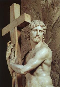 Christ Carrying the Cross, detail, marble sculpture