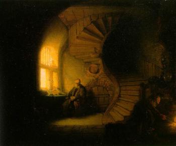 Rembrandt : Philosopher in Meditation
