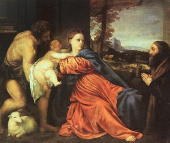 Titian : Holy Family and Donor