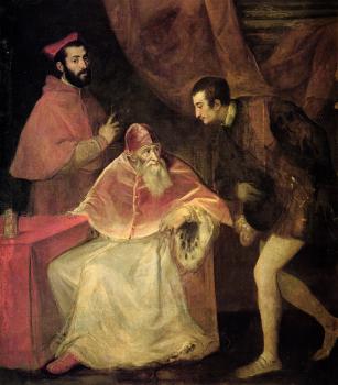 Titian : Pope Paul III and nephews