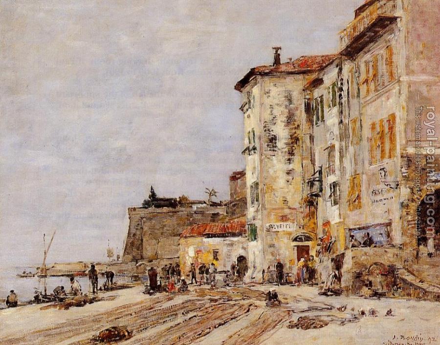 Eugène Boudin - Quai à Villefranche