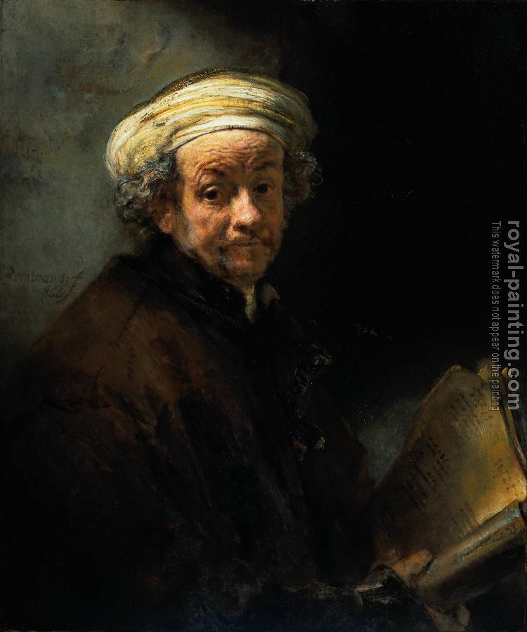 Rembrandt : Self Portrait as the Apostle St Paul
