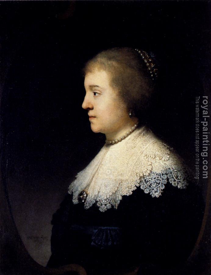 Rembrandt : Portrait of Amalia van Solms