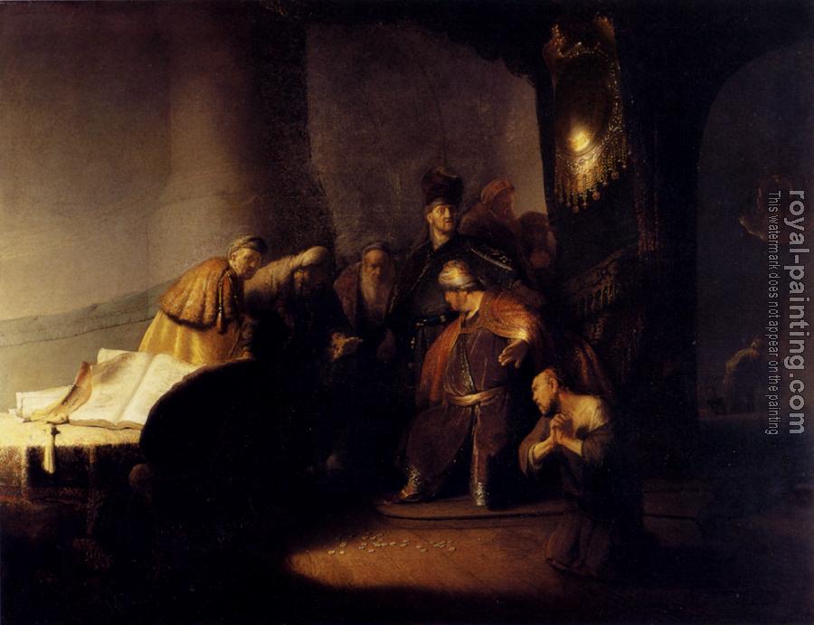 Rembrandt : Judas returning the thirty silver pieces