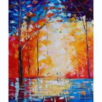 Stock canvas painting