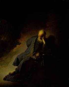 Rembrandt : Jeremiah mourning over the Destruction of Jerusalem