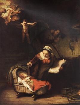 Rembrandt : The Holy Family with Angels