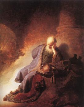 Rembrandt : Jeremiah Lamenting the Destruction of Jerusalem