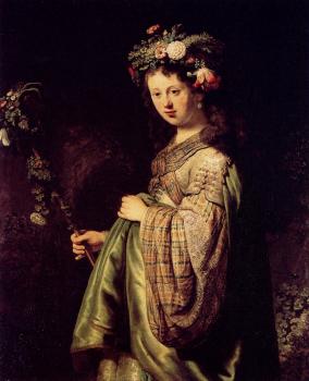 Rembrandt : Saskia as Flora II