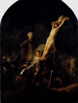 Rembrandt : The raising of the cross