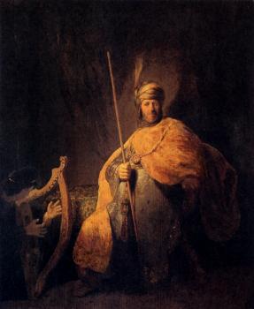 Rembrandt : David Playing The Harp To Saul