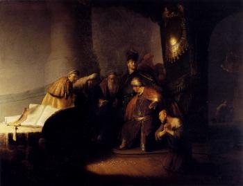 Rembrandt : Judas returning the thirty silver pieces