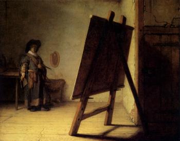 Rembrandt : Artist in his studio