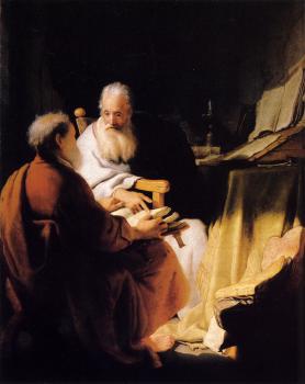 Rembrandt : Two Old Men Disputing