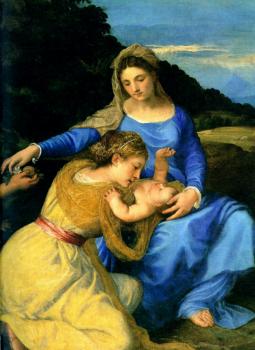 Titian : Madonna detail