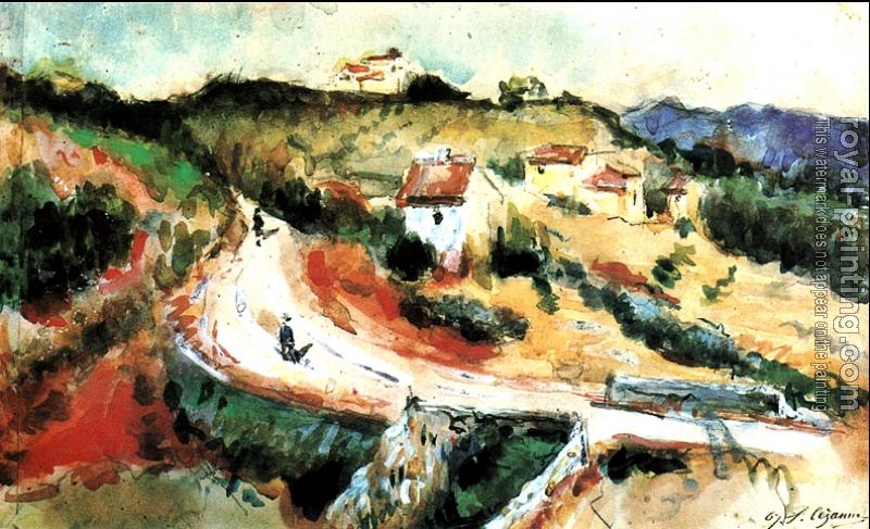 Road bend II by Paul Cezanne | Oil Painting Reproduction