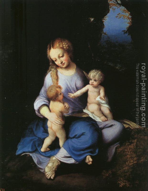 Correggio : Madonna and Child with the Young Saint John