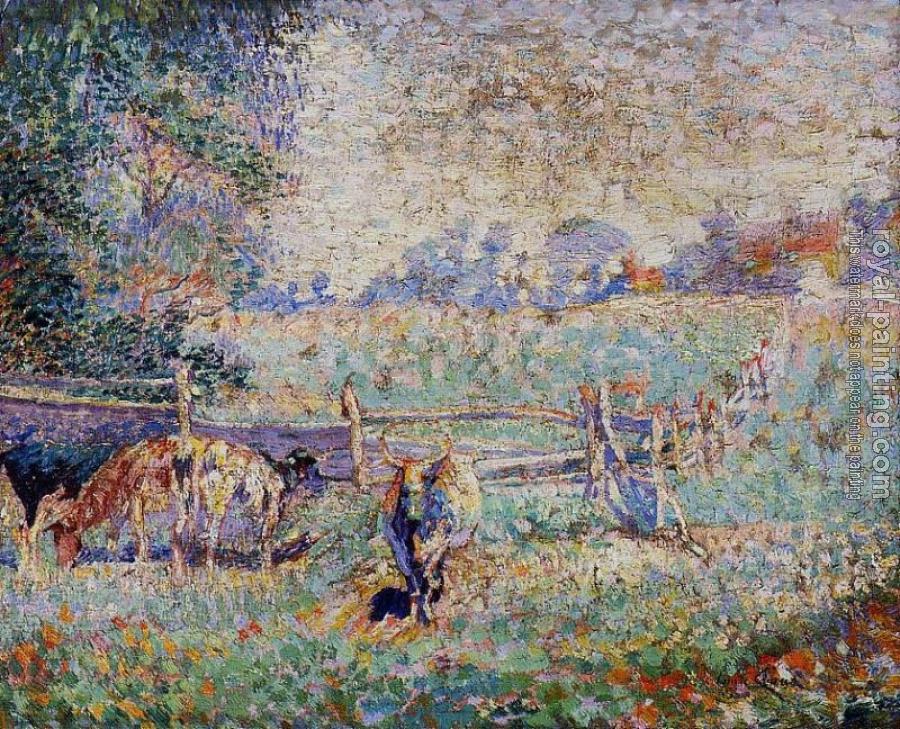 Cows In The Pasture By Emile Claus Oil Painting Reproduction