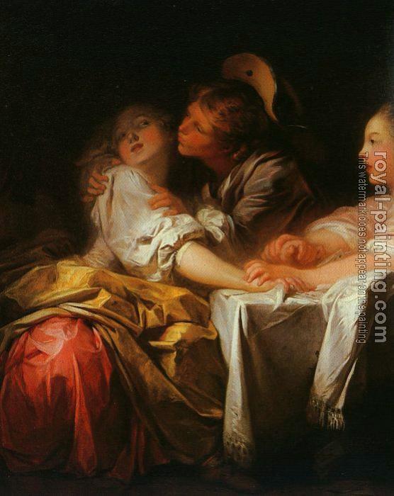 For nylig lure åndelig The Stolen Kiss by Jean-Honore Fragonard | Oil Painting Reproduction
