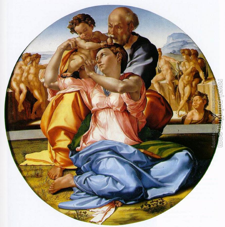 Michelangelo : The Holy Family with the Infant John the Baptist
