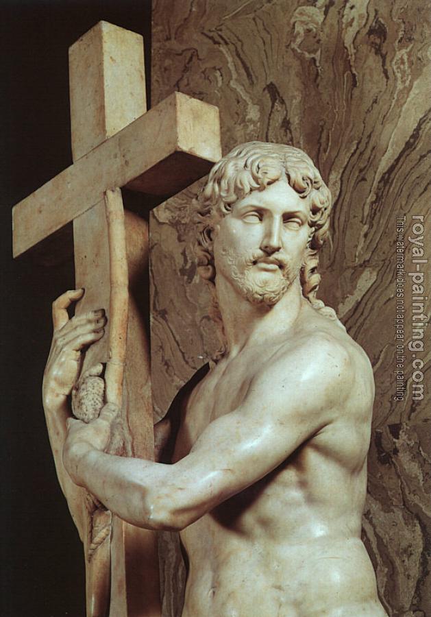 Michelangelo : Christ Carrying the Cross, detail, marble sculpture