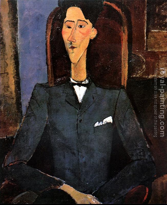 Wee Blue Coo GERAHMTES KUNSTDRUCK - Modigliani Portrait Jean Cocteau Wandbild 23x18 Cm
