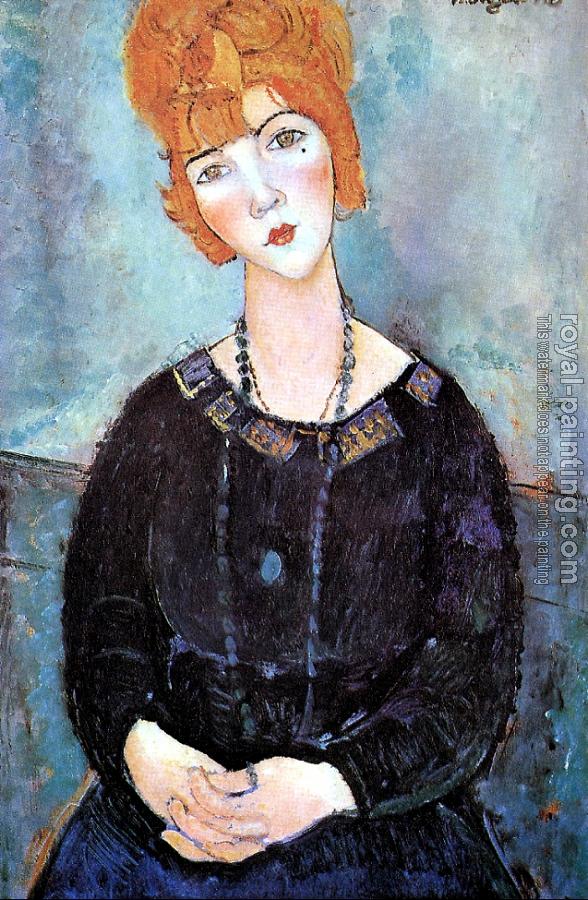 Modigliani Reproductions Woman With a Necklace by Amedeo Modigliani | Oil Painting Reproduction