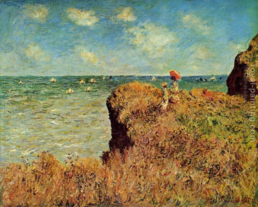 Claude Monet Print: Cliff Walk at Pourville | Giclée Art Print of Impressionist Painting | Wall Art / Home Decor available framed – Pathos Studio