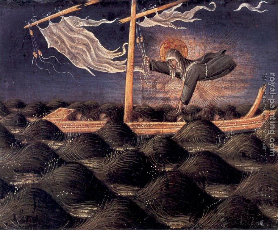 St. Clare Rescuing the Shipwrecked by Giovanni Di Paolo | Oil Painting ...