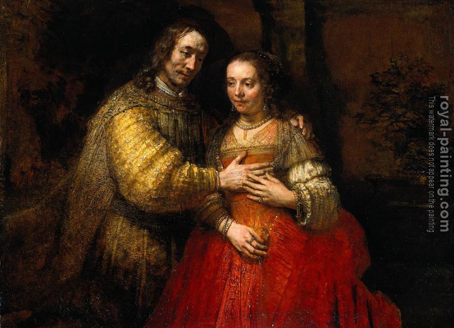 Rembrandt : Portrait of Two Figures from the Old Testament, known as 'The Jewish Bride'
