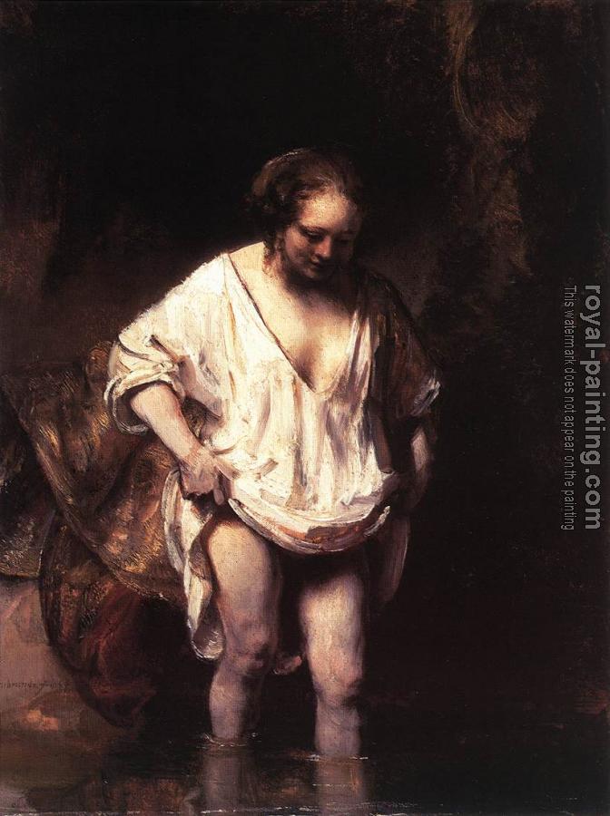 Rembrandt : A Woman Bathing in a Stream