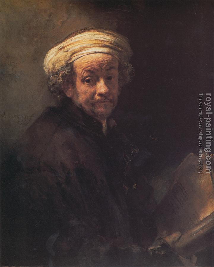 Rembrandt : Self portrait as the apostle Paul