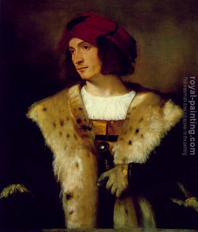 Titian : Portrait of a Man in a Red Cap