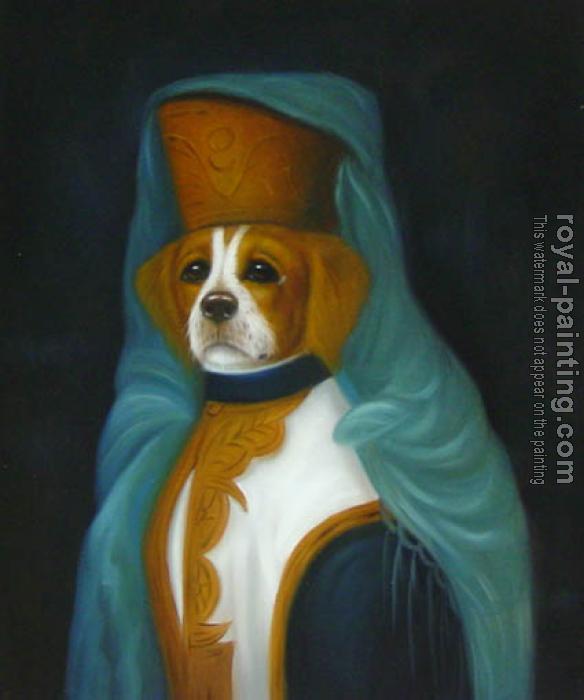 Hand Painted : Dressing dog