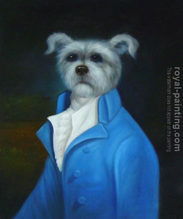 Hand Painted : Dressing dog